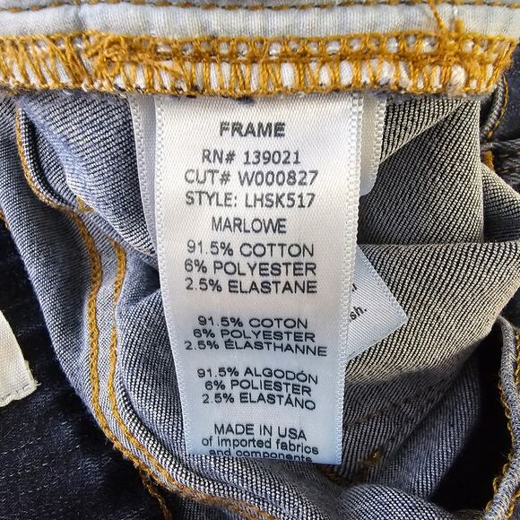 FRAME Womens Le High Skinny Jeans Size 25 Busted Knee Distressed Marlowe Stretch - Picture 8 of 10